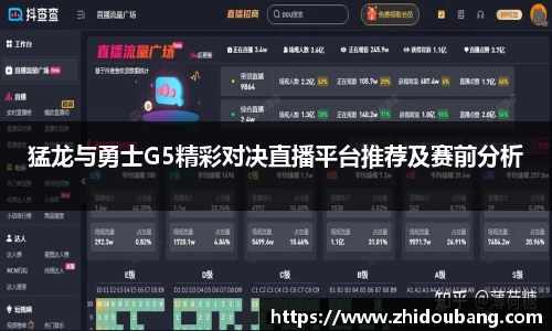 猛龙与勇士G5精彩对决直播平台推荐及赛前分析